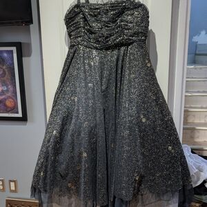 Torrid Betsey Johnson Black And Gold Tulle Party Dress